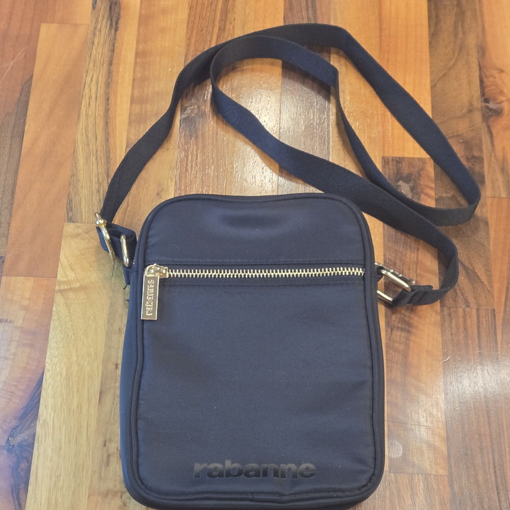 Rabanne (Paco Rabanne) Black Nylon Logo Crossbody Bag - NWOT